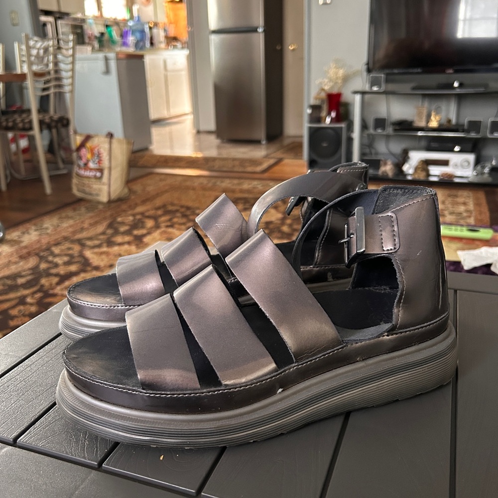 Dr Martens Clarissa Gladiator Strappy Sandals in Pewter